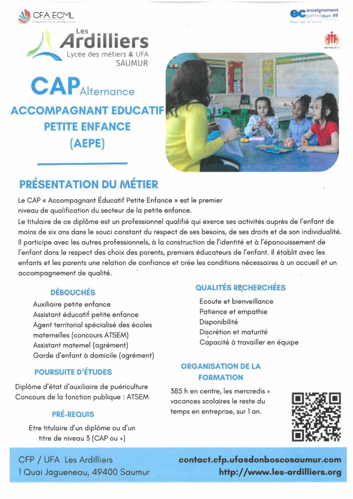 CAP Accompagnement Educatif Petite Enfance